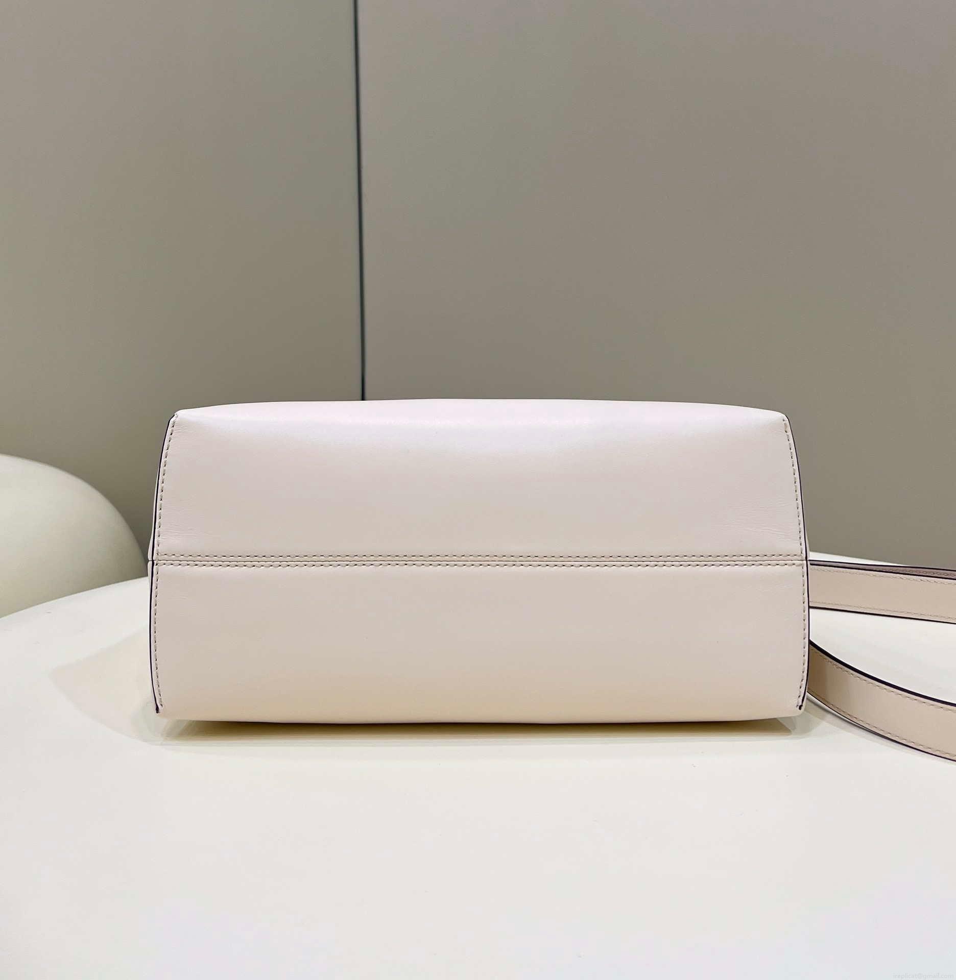 Fendi 8BL146 By The Way Medium White leather Boston bag