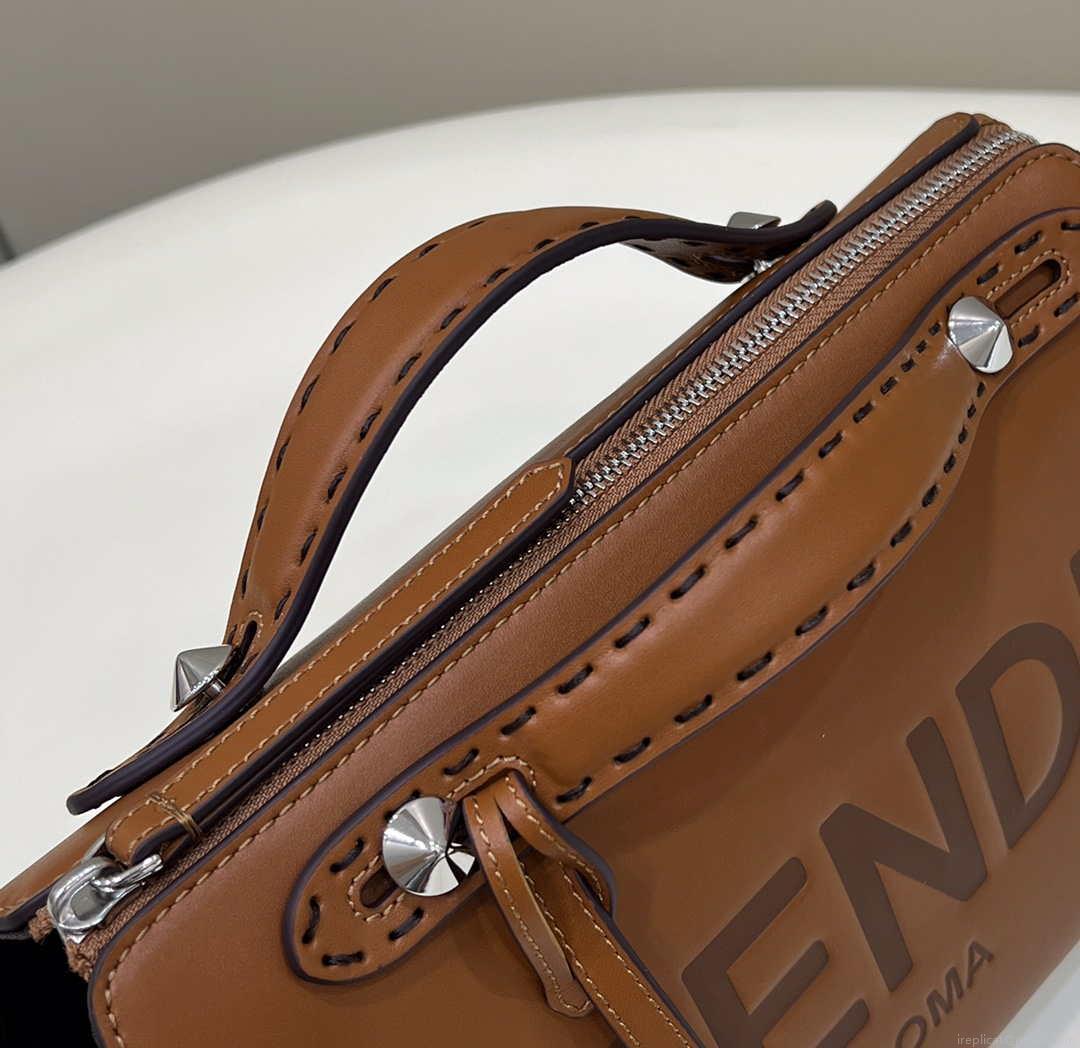 Fendi 8BL146 By The Way Medium Brown leather Boston bag
