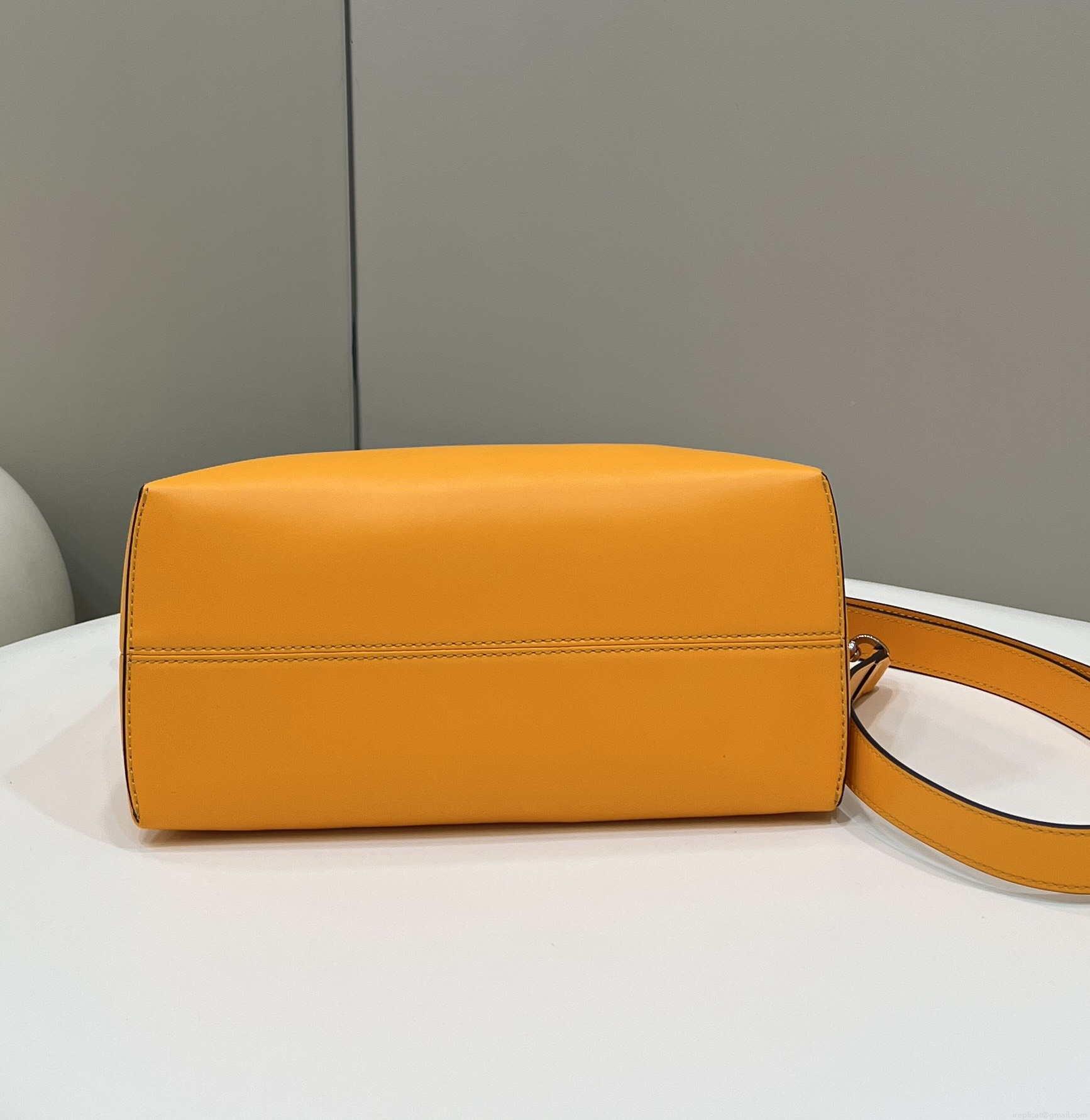 Fendi 8BL146 By The Way Medium Orange leather Boston bag