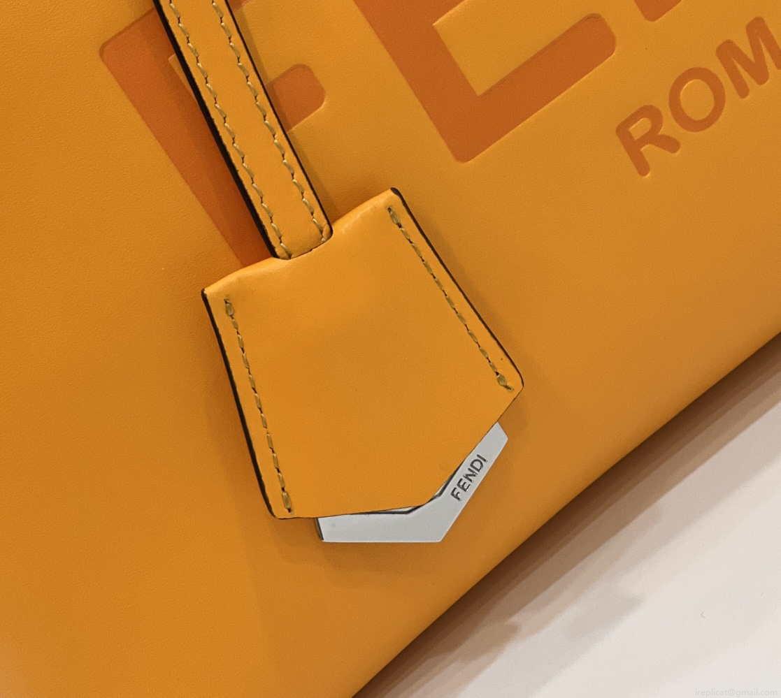 Fendi 8BL146 By The Way Medium Orange leather Boston bag