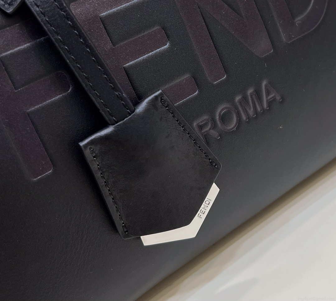 Fendi 8BL146 By The Way Medium Black leather Boston bag