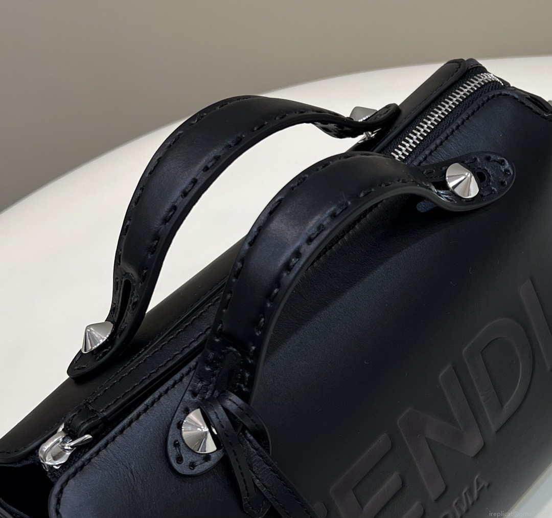 Fendi 8BL146 By The Way Medium Black leather Boston bag