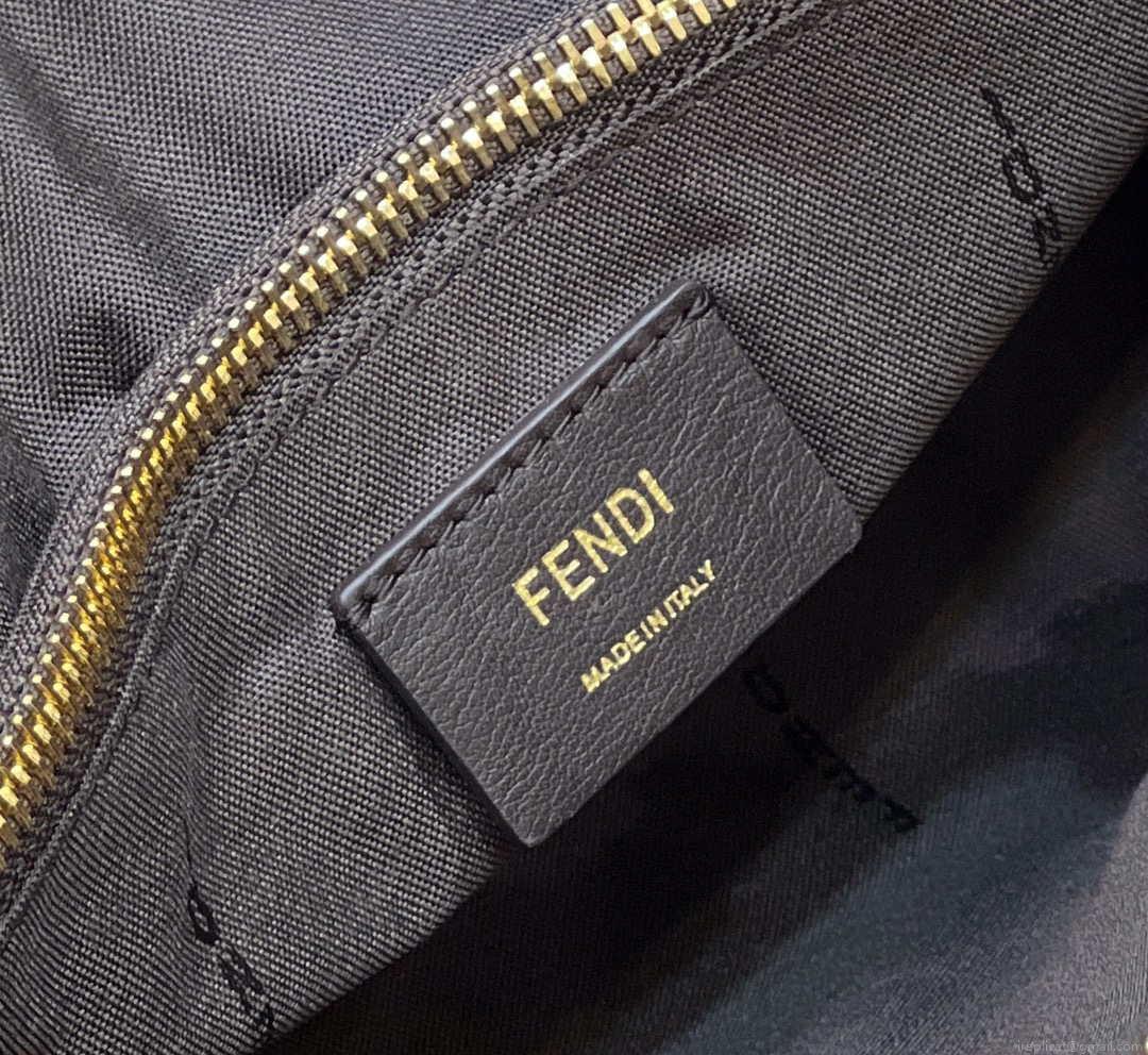 Fendi 8BL146 By The Way Medium Gray leather Boston bag