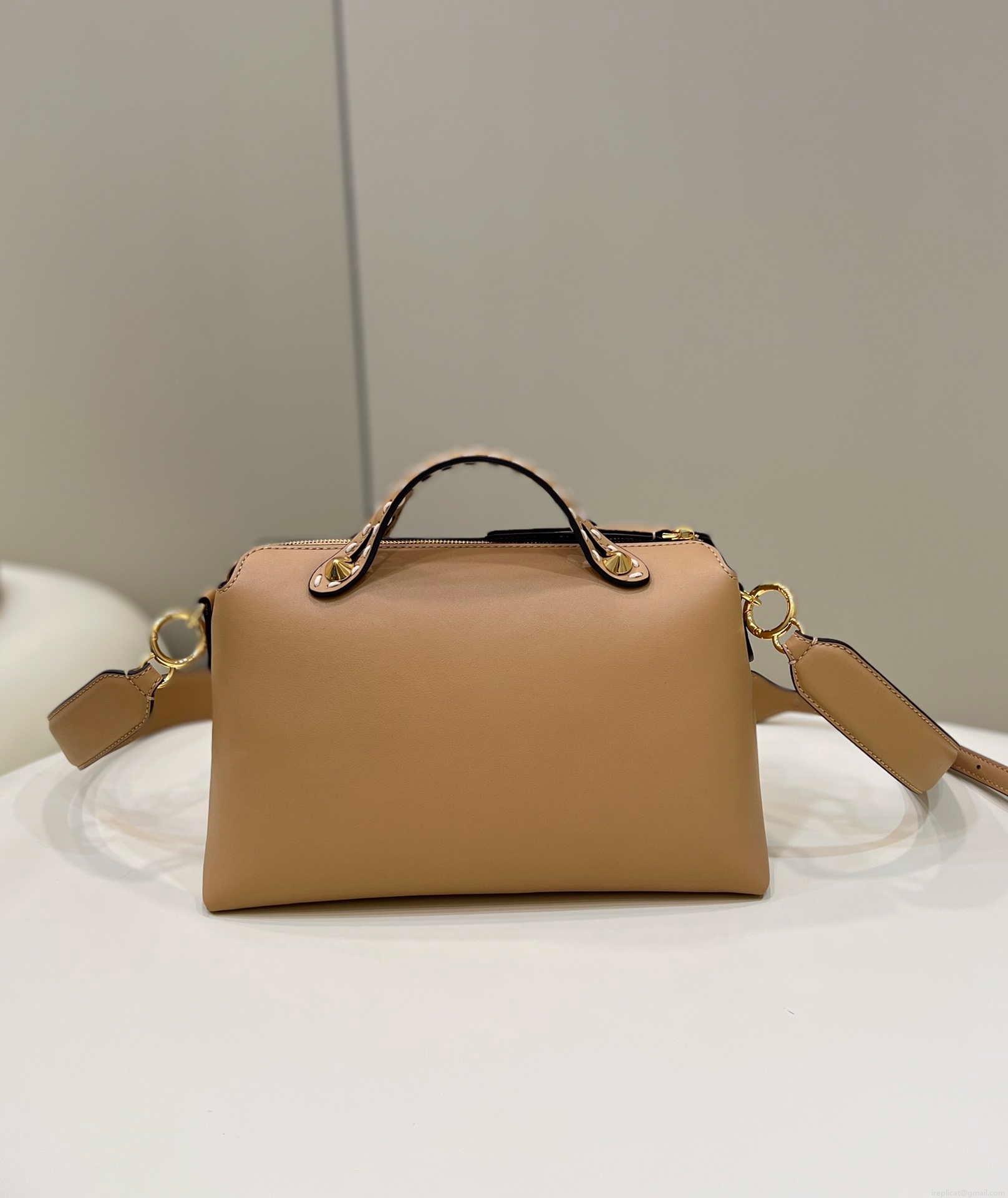 Fendi 8BL146 By The Way Medium Apricot leather Boston bag