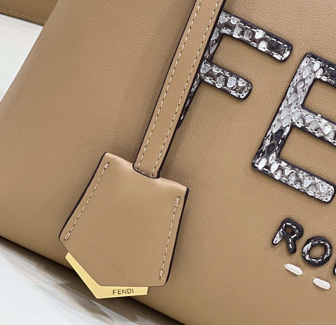 Fendi 8BL146 By The Way Medium Apricot leather Boston bag