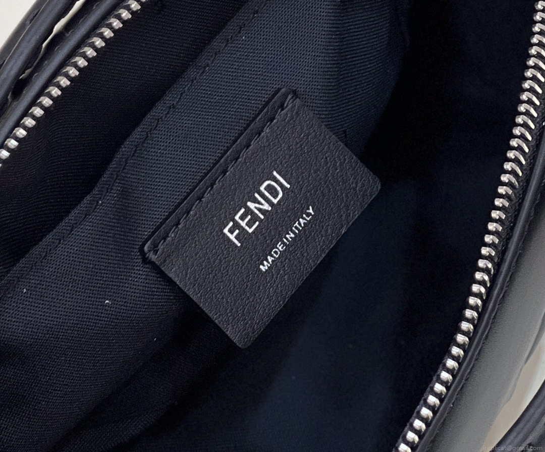 Fendi 8BL145 By The Way Mini Black leather small Boston bag