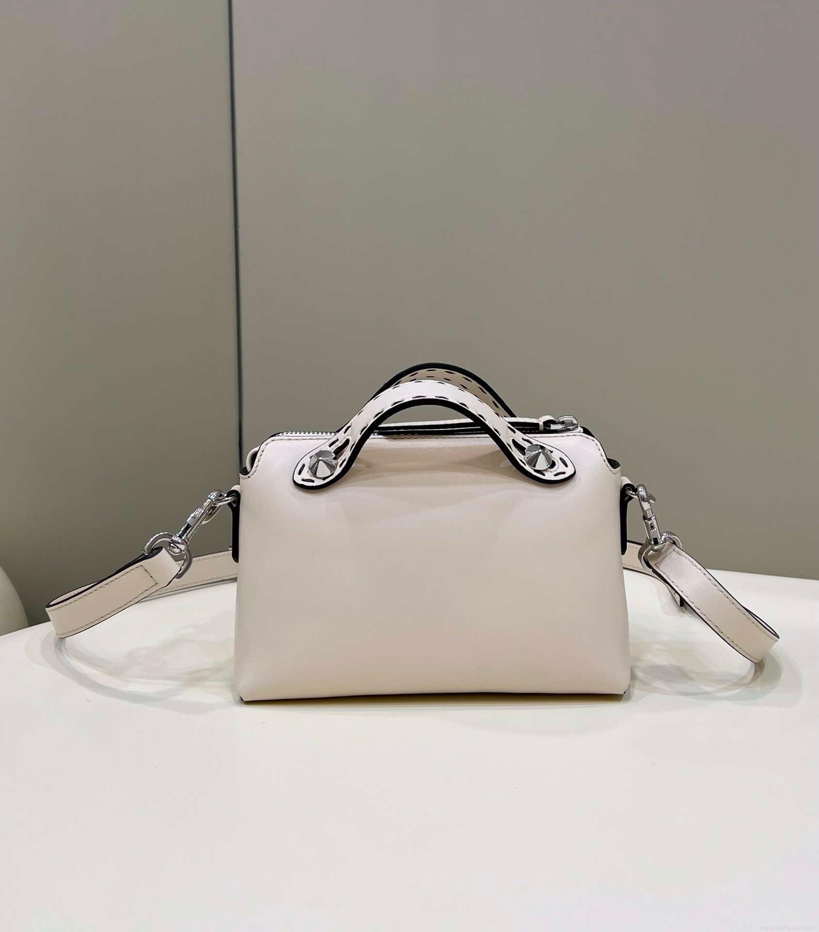Fendi 8BL145 By The Way Mini White leather small Boston bag