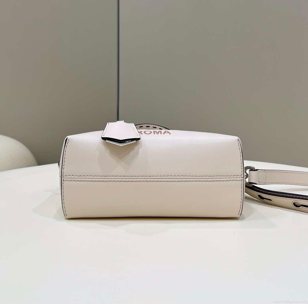 Fendi 8BL145 By The Way Mini White leather small Boston bag