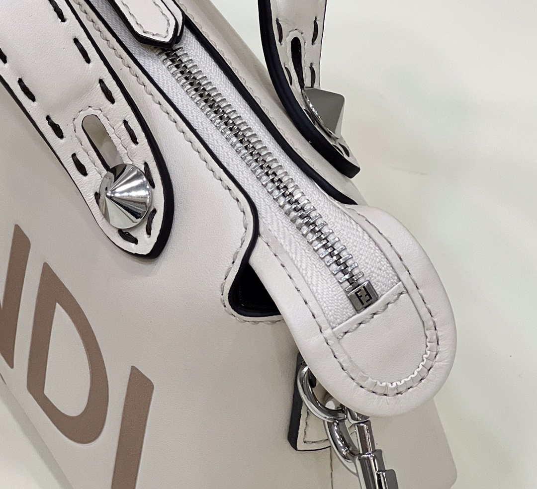 Fendi 8BL145 By The Way Mini White leather small Boston bag