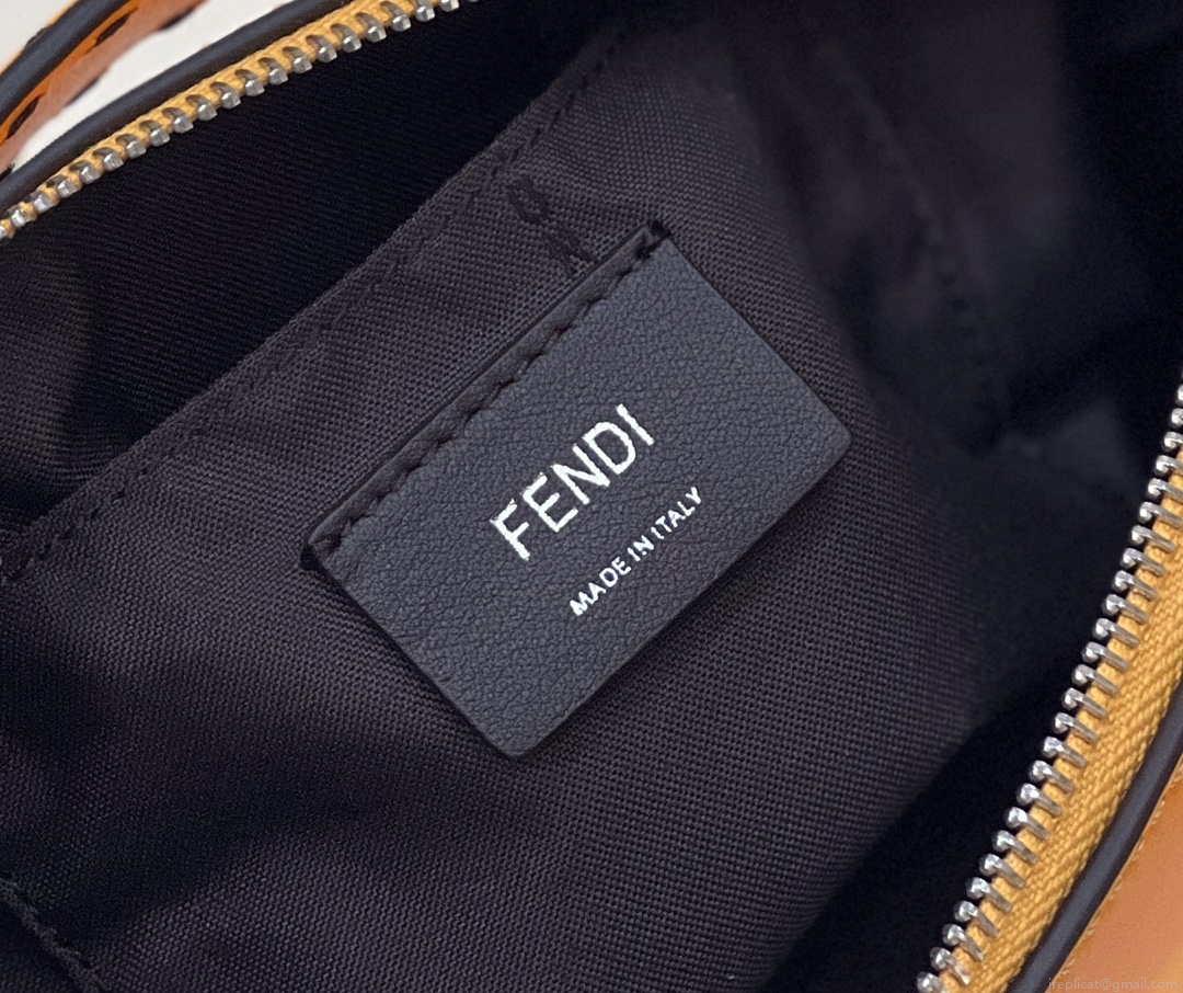 Fendi 8BL145 By The Way Mini Orange leather small Boston bag