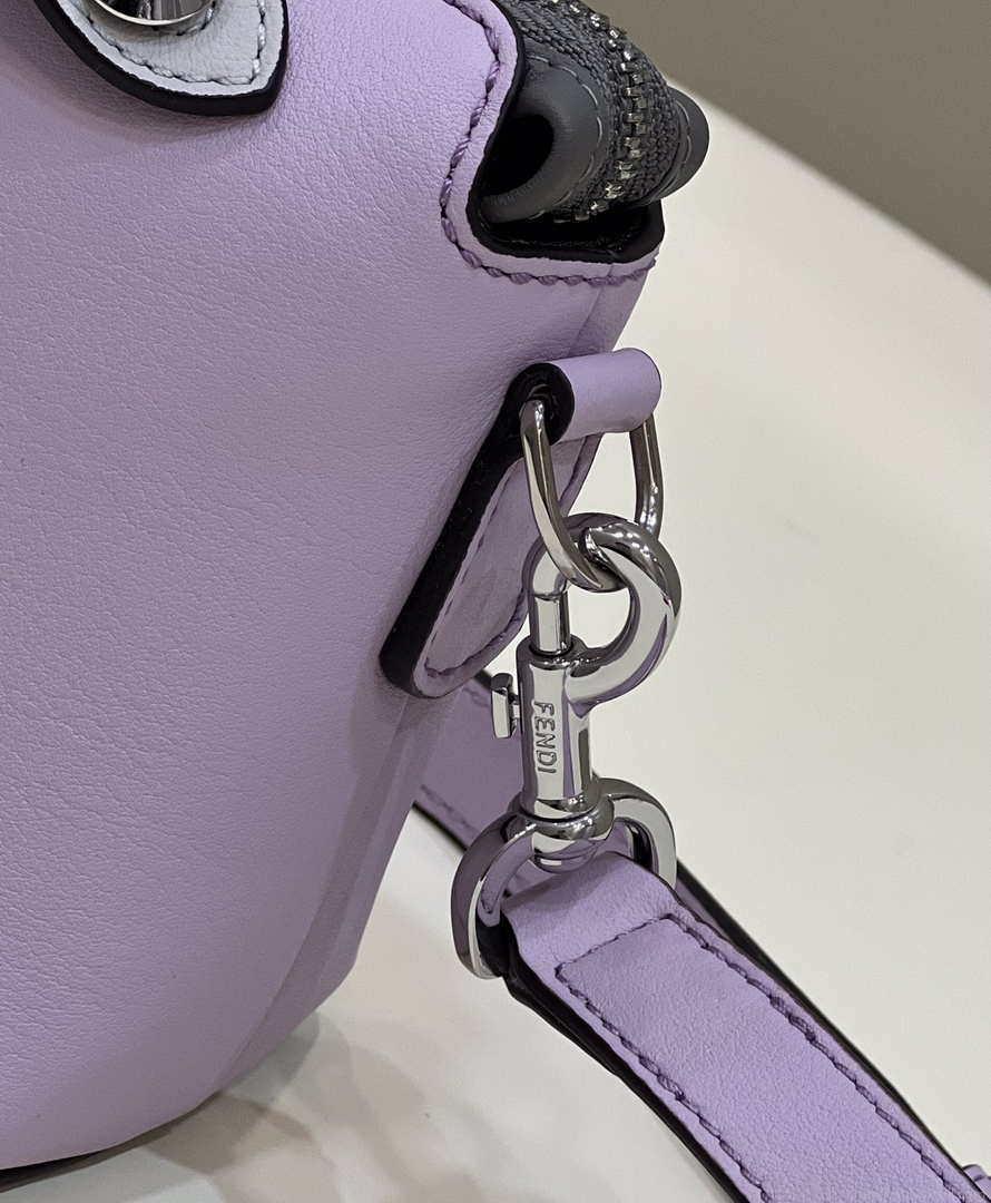 Fendi 8BL145 By The Way Mini Purple leather small Boston bag