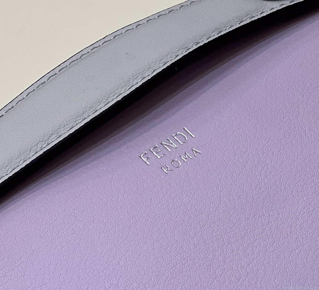 Fendi 8BL145 By The Way Mini Purple leather small Boston bag