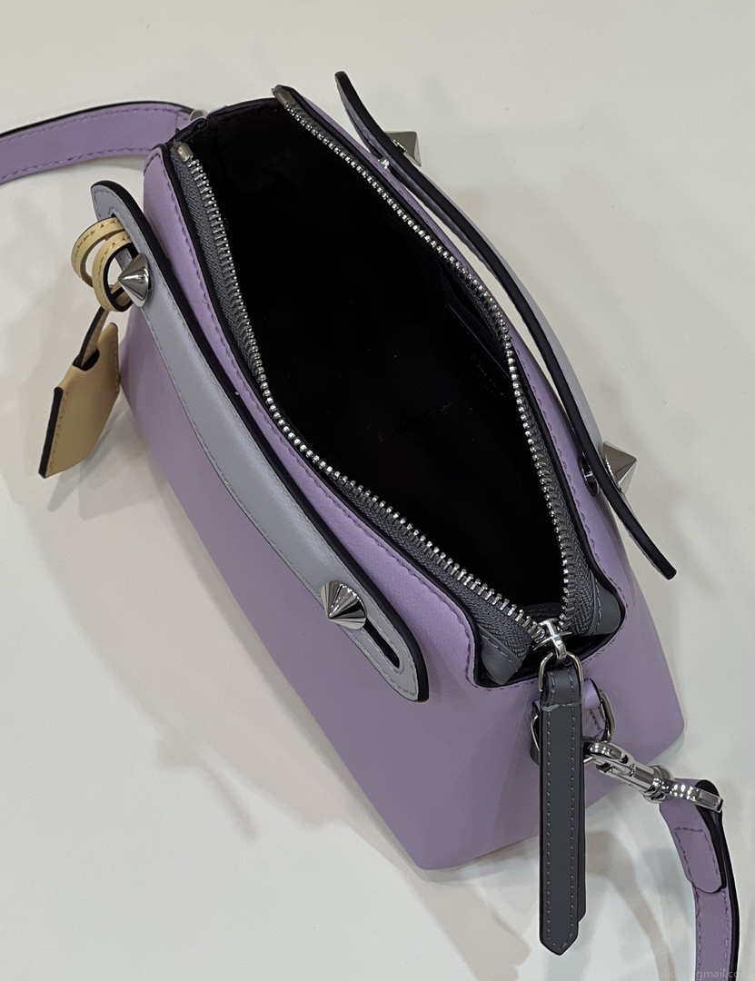 Fendi 8BL145 By The Way Mini Purple leather small Boston bag