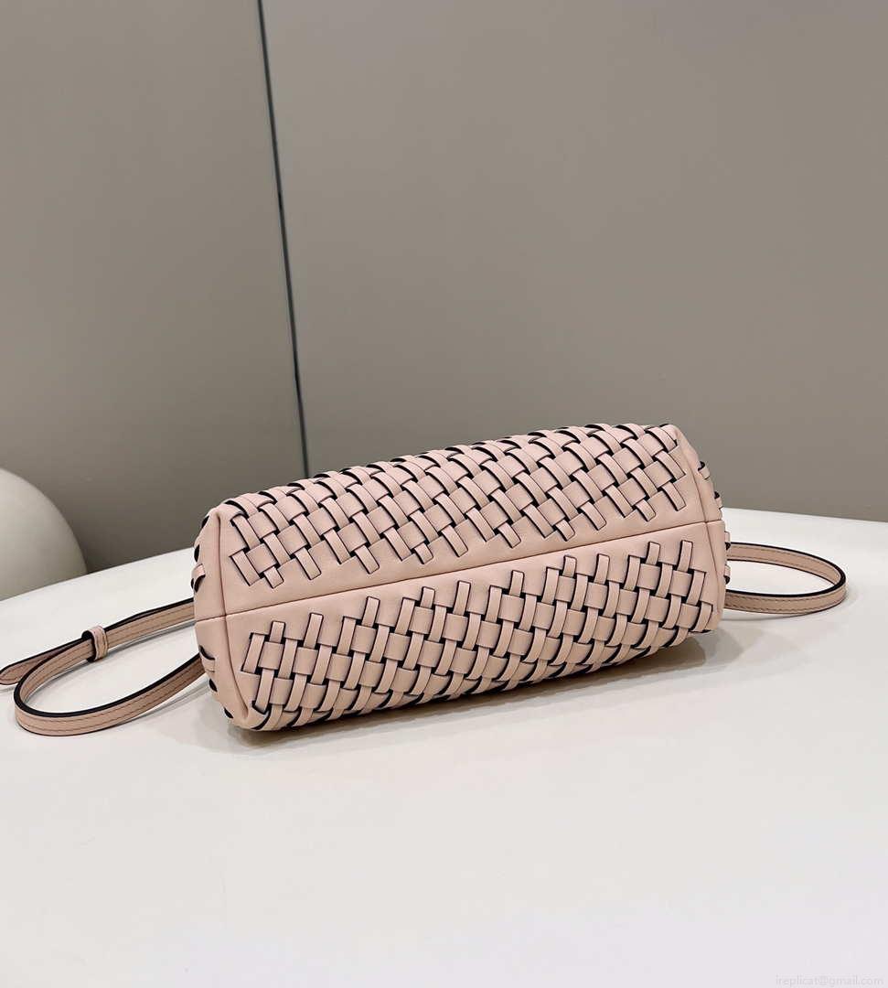 Fendi 8BP129 First Small Pink braided leather bag 80103