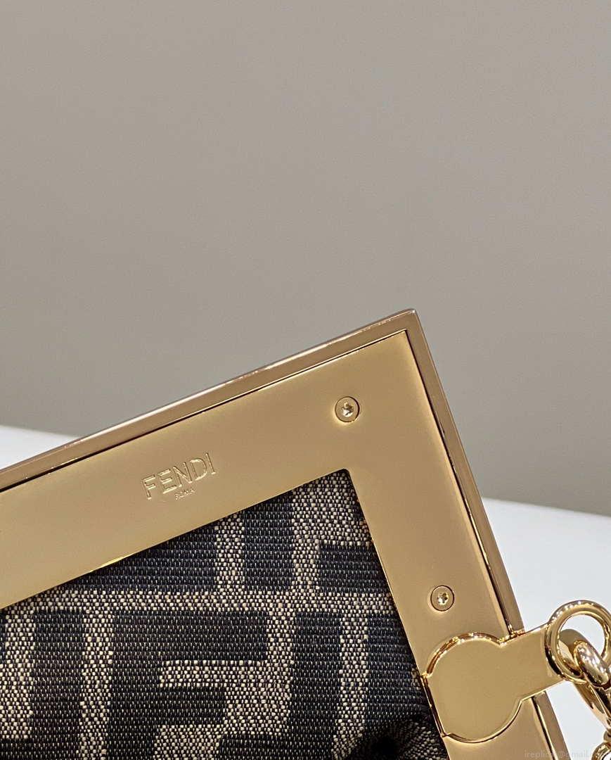 Fendi 8BP129 First Small Pink braided leather bag 80103