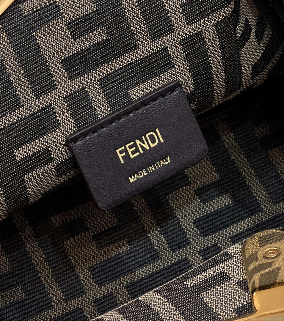 Fendi 8BP129 First Small Pink braided leather bag 80103