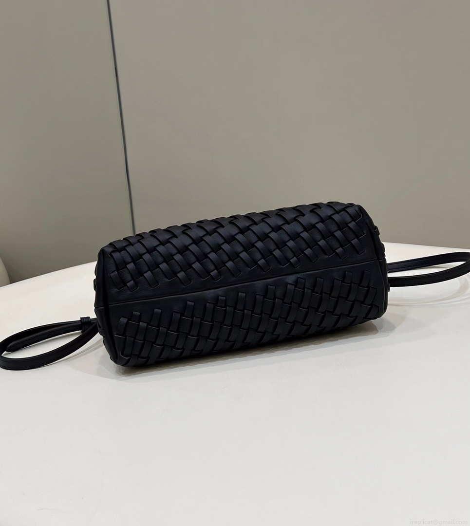 Fendi 8BP129 First Small Black braided leather bag 80103