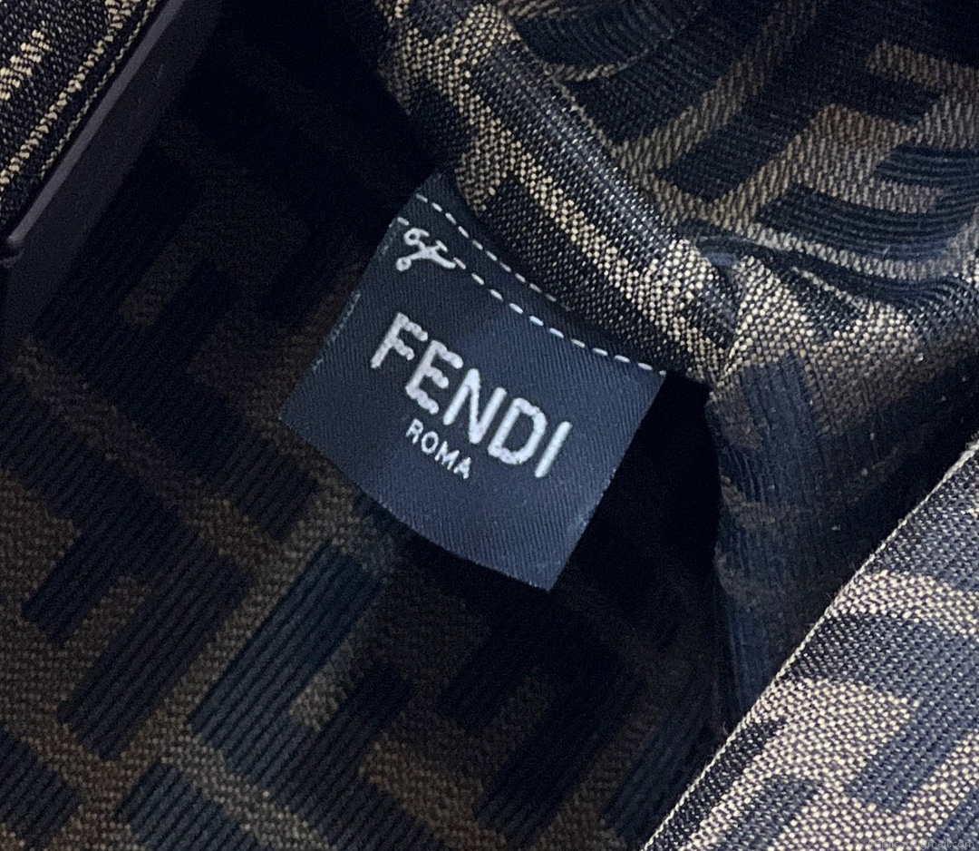 Fendi 8BP127 FENDI FIRST Medium Gold laminated leather bag