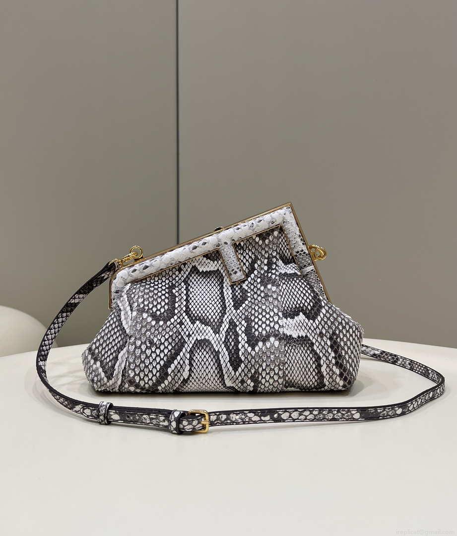 Fendi 8BP129 FENDI FIRST Small Natural python leather bag