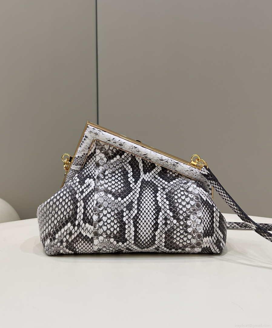 Fendi 8BP129 FENDI FIRST Small Natural python leather bag
