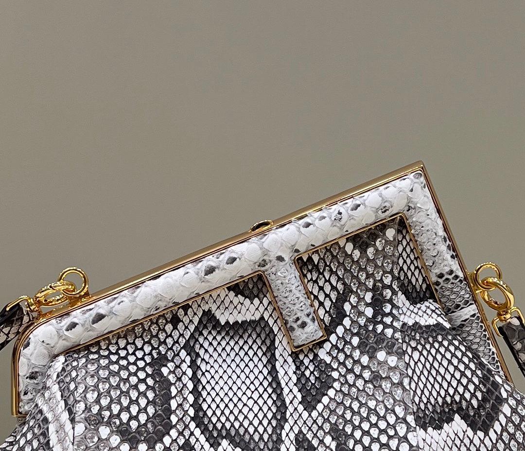 Fendi 8BP129 FENDI FIRST Small Natural python leather bag