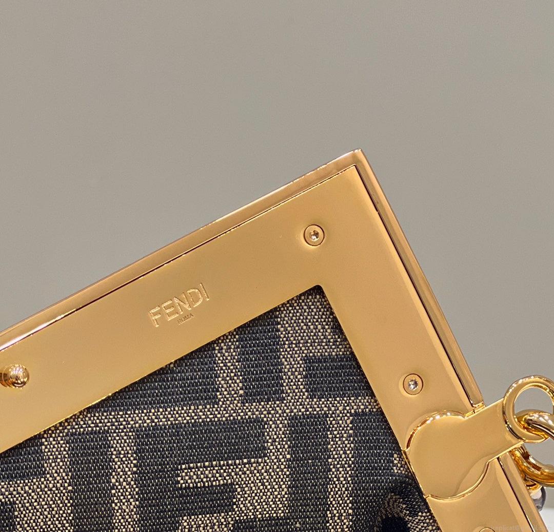 Fendi 8BP129 FENDI FIRST Small Natural python leather bag