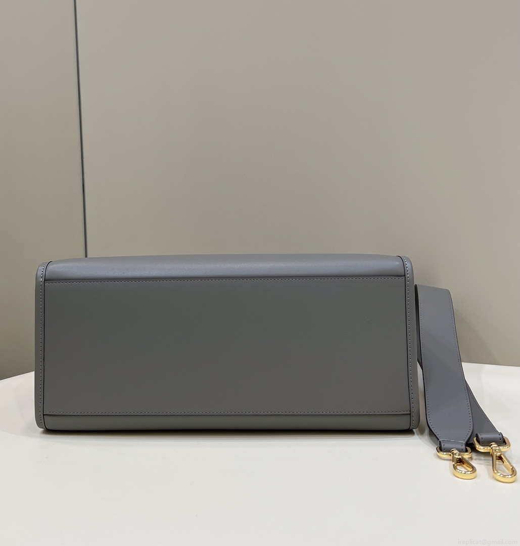 Fendi 8BH372 Sunshine Large Bag Gray leather shopper 8266L