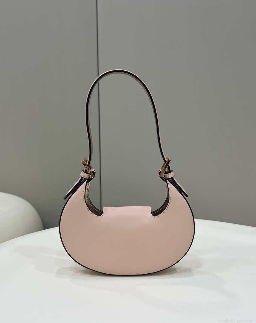 Fendi 8BS065 Fendi Cookie Pink leather mini Croissant bag 8556