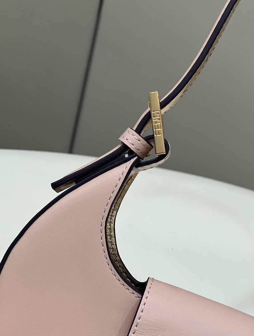 Fendi 8BS065 Fendi Cookie Pink leather mini Croissant bag 8556