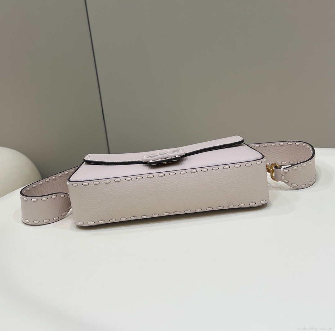 Fendi 8BR600 Baguette White full grain leather bag 8393