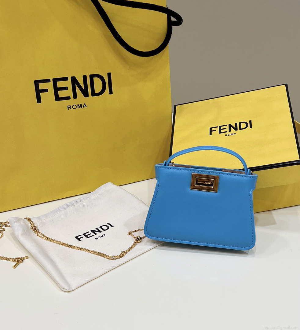 Fendi 7AR993 FENDI PICO PEEKABOO Charm Blue 8385