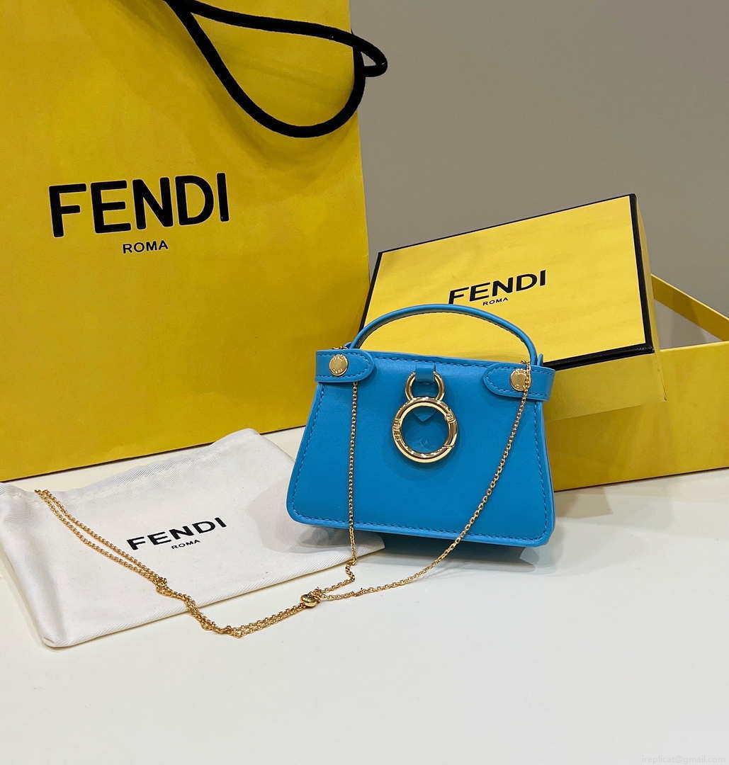 Fendi 7AR993 FENDI PICO PEEKABOO Charm Blue 8385