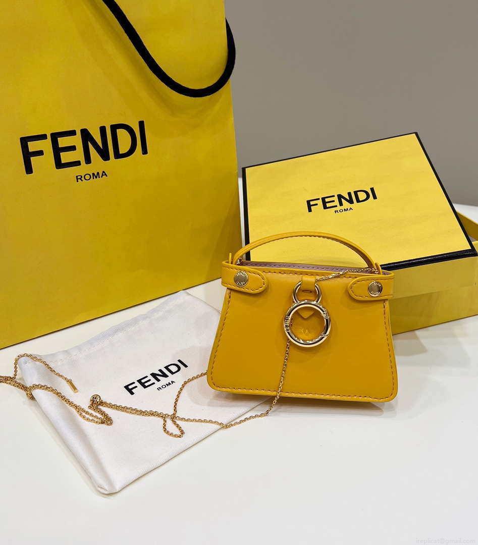 Fendi 7AR993 FENDI PICO PEEKABOO Charm 8385 Yellow