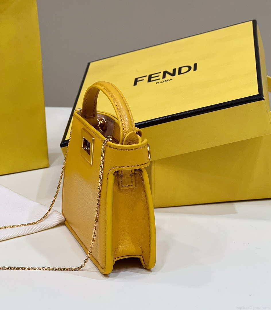 Fendi 7AR993 FENDI PICO PEEKABOO Charm 8385 Yellow