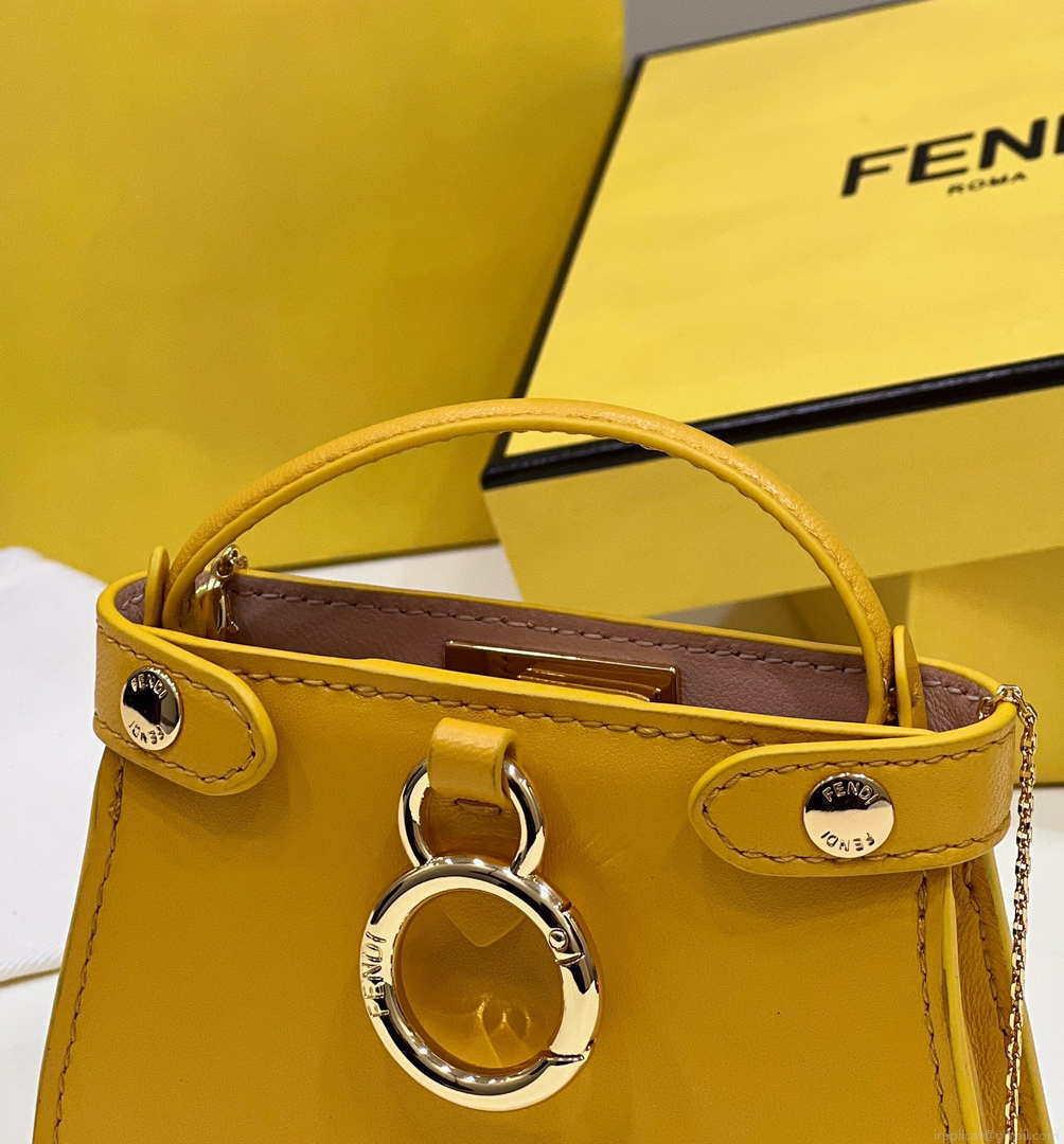 Fendi 7AR993 FENDI PICO PEEKABOO Charm 8385 Yellow