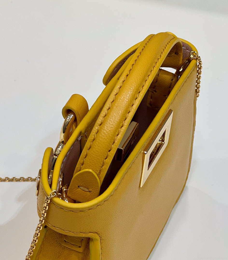 Fendi 7AR993 FENDI PICO PEEKABOO Charm 8385 Yellow
