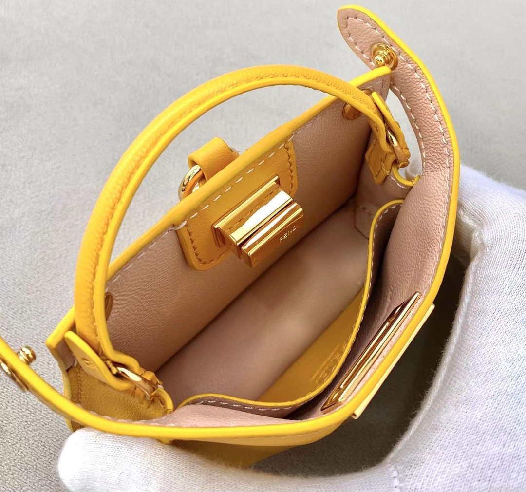 Fendi 7AR993 FENDI PICO PEEKABOO Charm 8385 Yellow