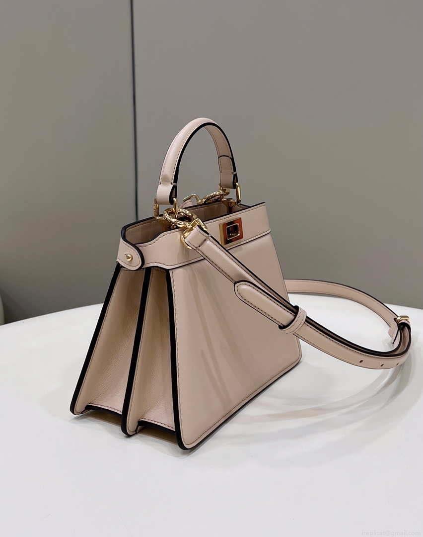 Fendi 8BN335 Peekaboo ISeeU Petite Pink Padded Nappa Leather Bag