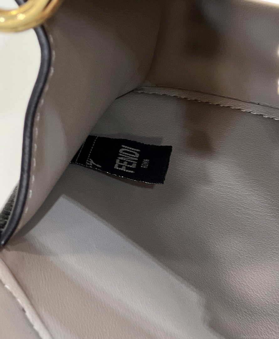 Fendi 8BN327 Peekaboo ISeeU Small Black leather bag