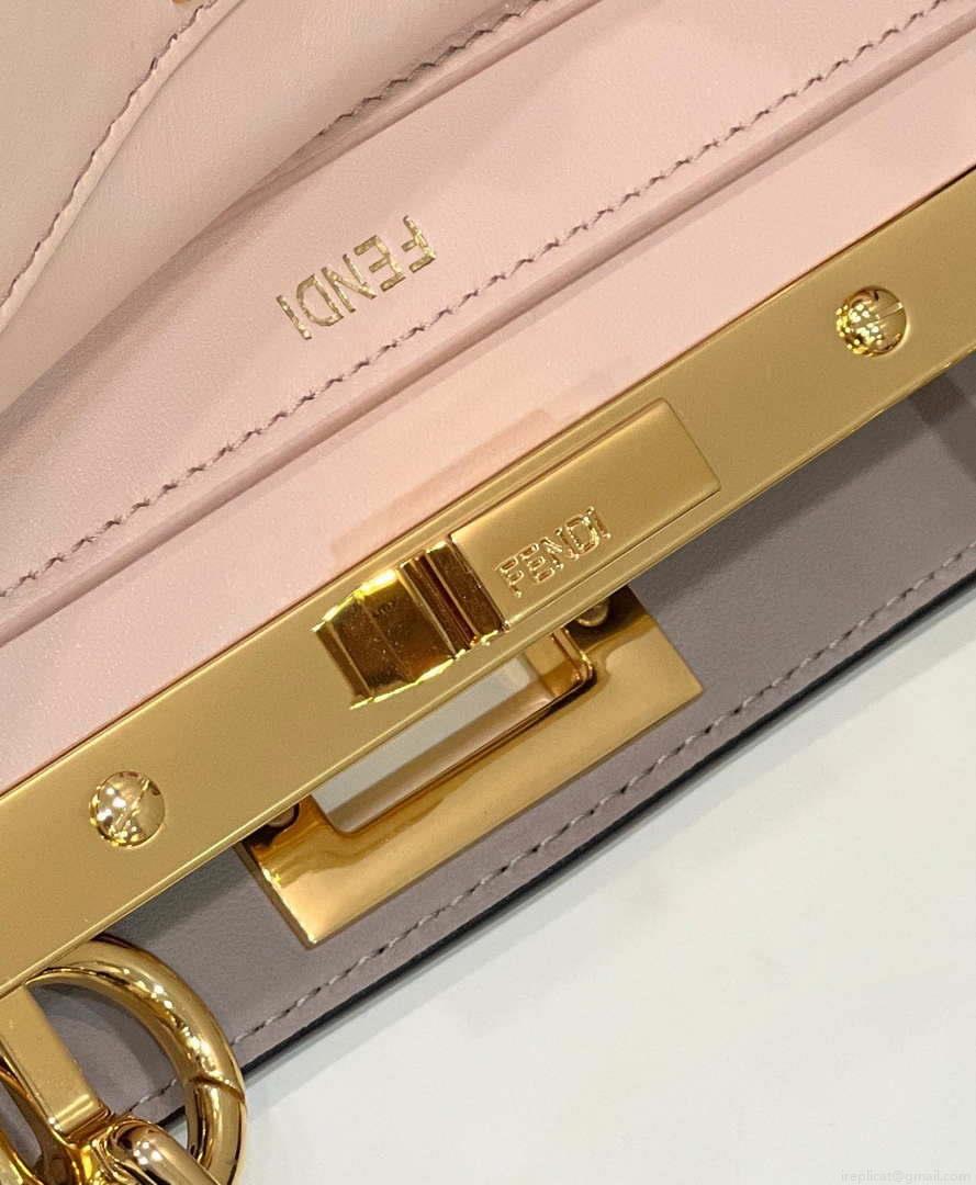 Fendi 8BN327 Peekaboo ISeeU Small Black leather bag