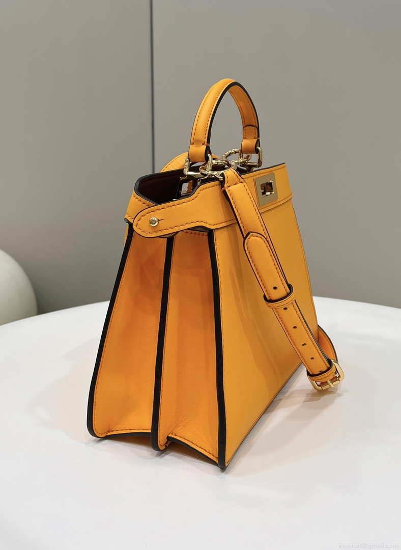 Fendi 8BN327 Peekaboo ISeeU Small Orange leather bag