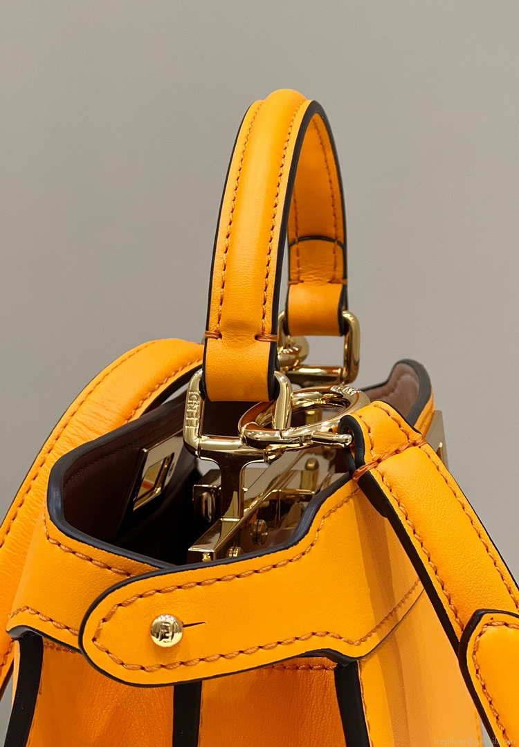 Fendi 8BN327 Peekaboo ISeeU Small Orange leather bag
