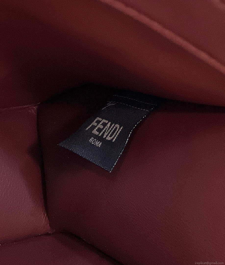 Fendi 8BN327 Peekaboo ISeeU Small Orange leather bag