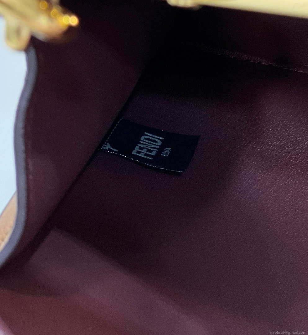Fendi 8BN327 Peekaboo ISeeU Small Apricot leather bag