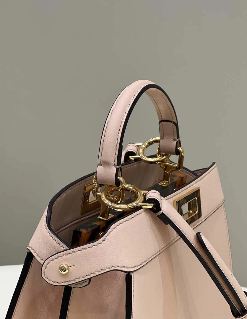 Fendi 8BN327 Peekaboo ISeeU Small Pink leather bag