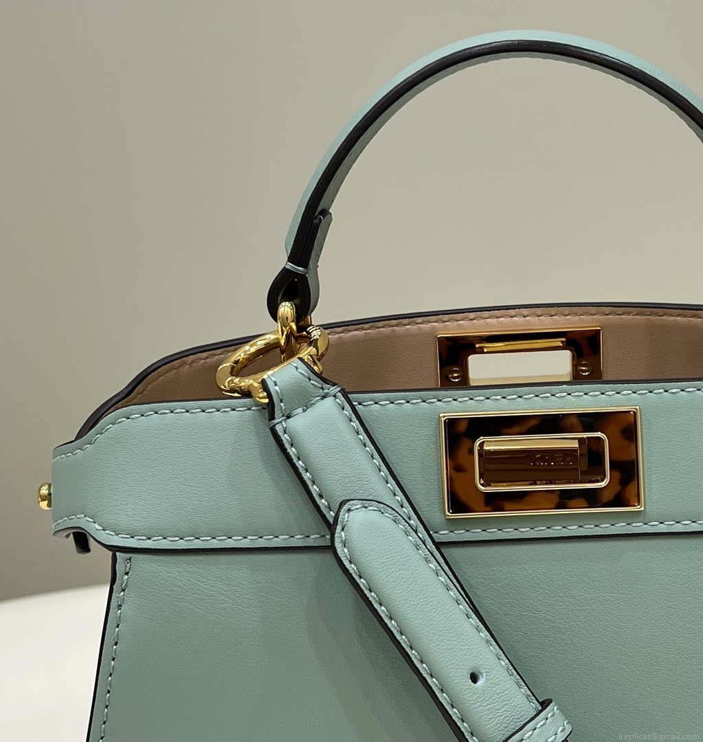 Fendi 8BN327 Peekaboo ISeeU Small Green leather bag