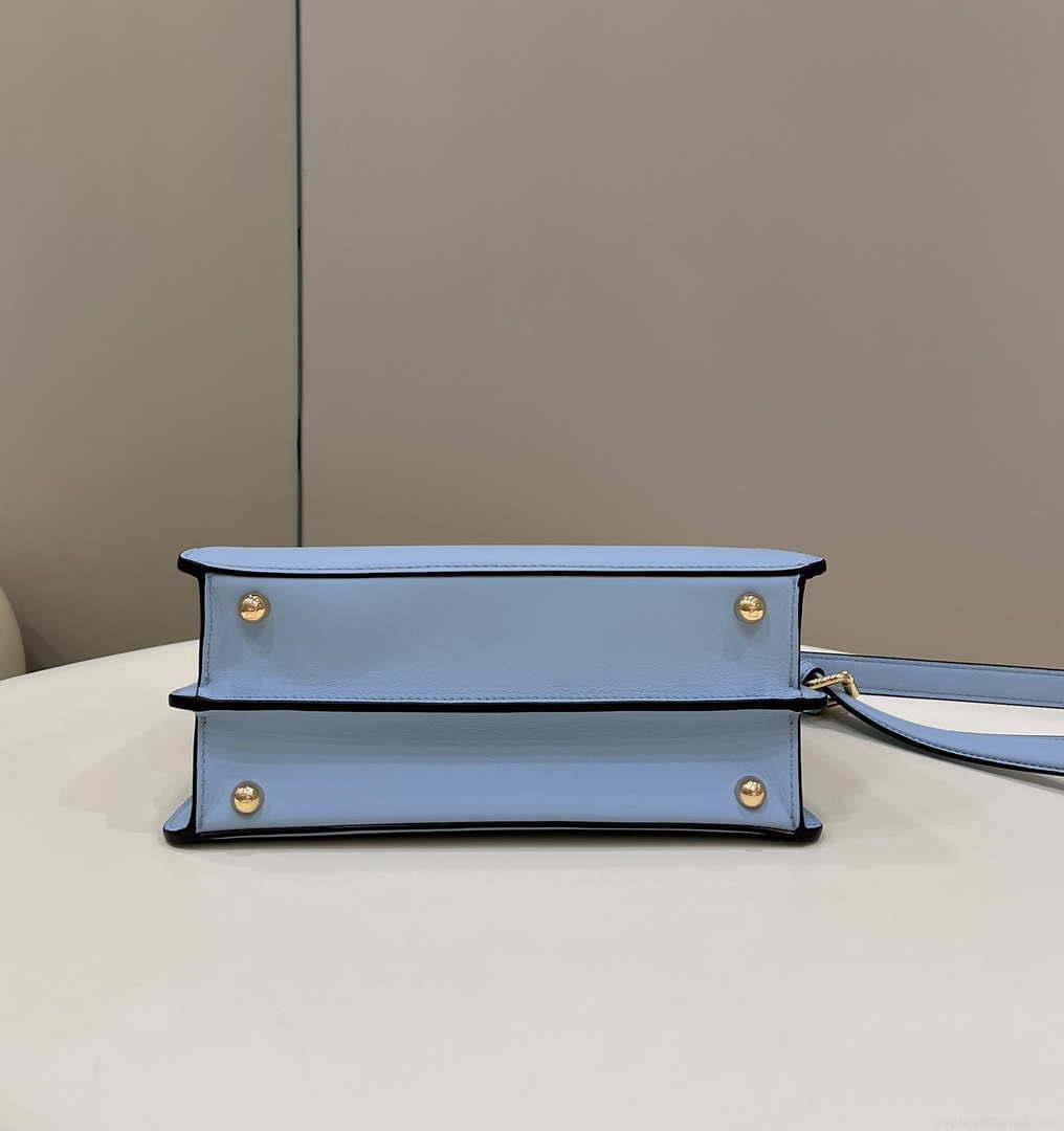 Fendi 8BN327 Peekaboo ISeeU Small Blue leather bag