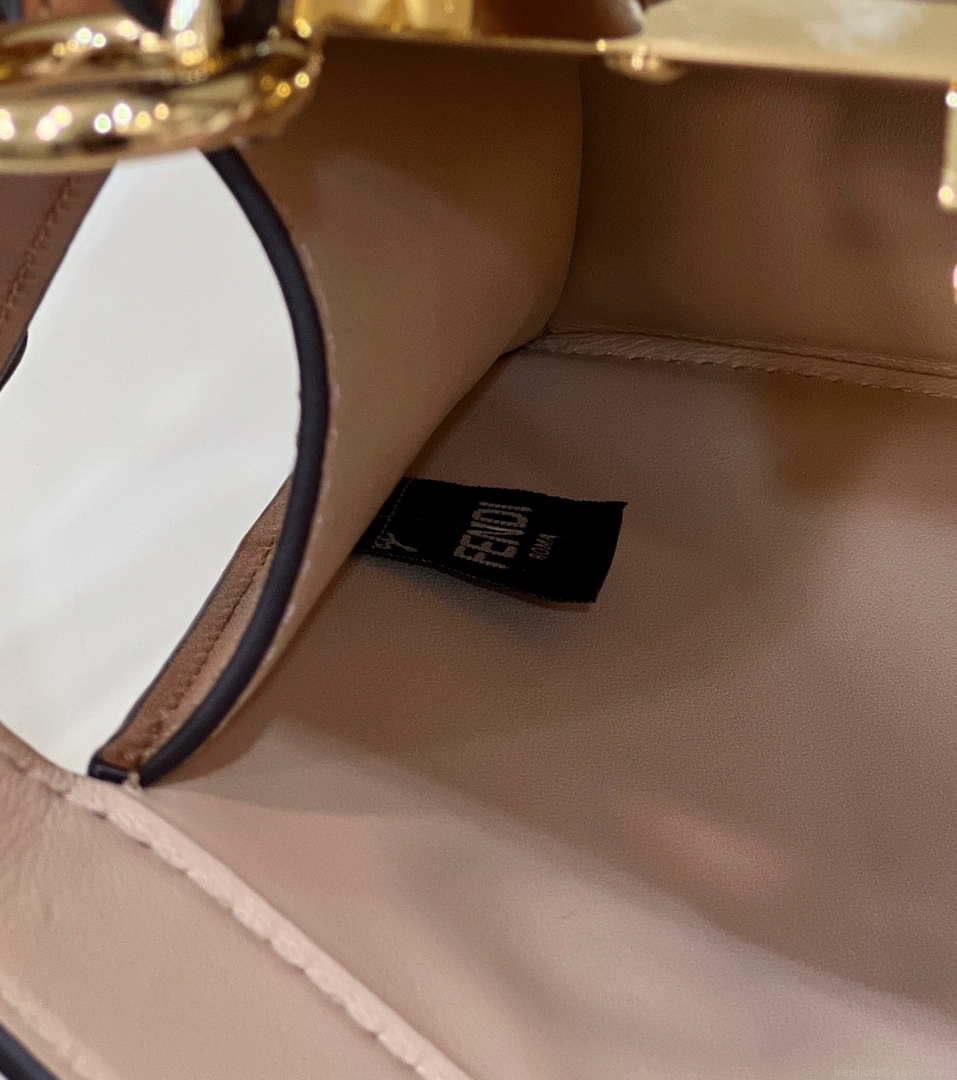 Fendi 8BN327 Peekaboo ISeeU Small Brown leather bag