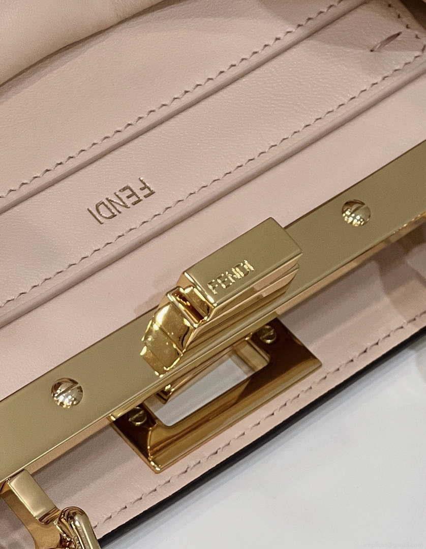 Fendi 8BN327 Peekaboo ISeeU Small Brown leather bag