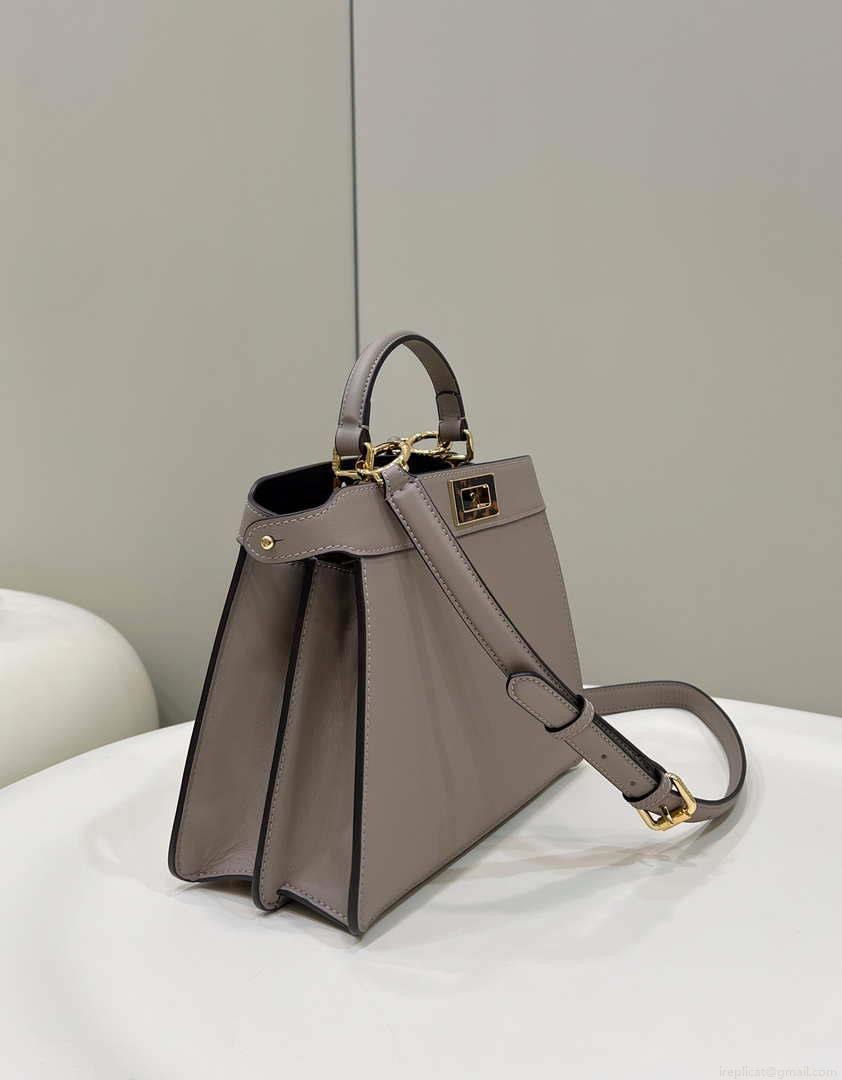 Fendi 8BN327 Peekaboo ISeeU Small Gray leather bag